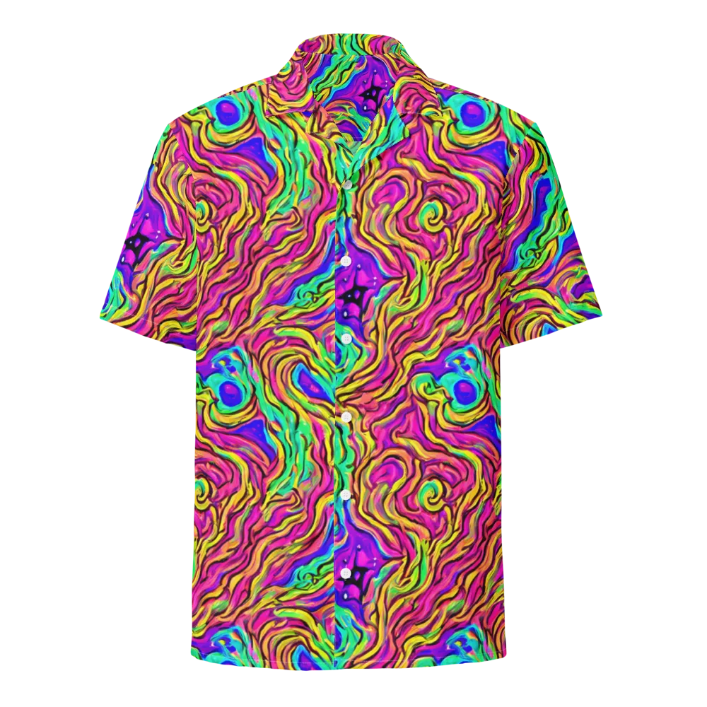 Kaleidoscope Torrent on Button Shirt — Front