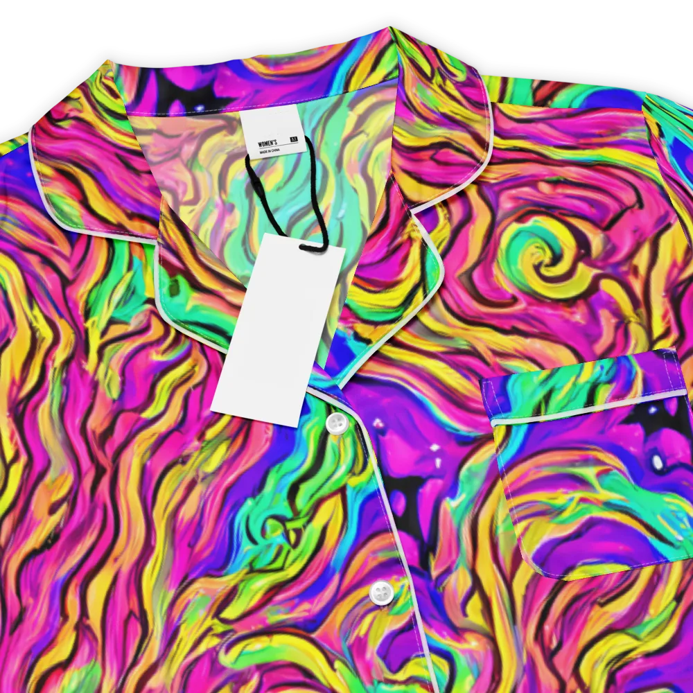 Kaleidoscope Torrent on Women's Short Sleeve Pajama Top — Product details
