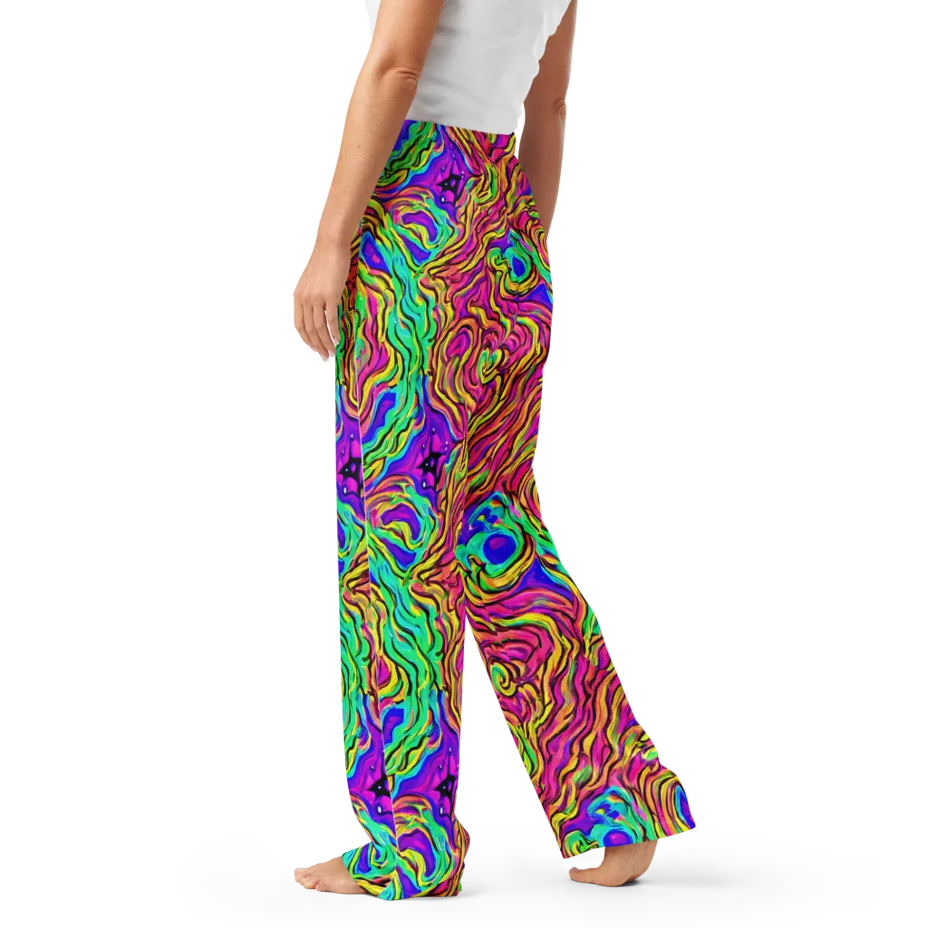 Kaleidoscope Torrent on Women's Pajama Pants — Left