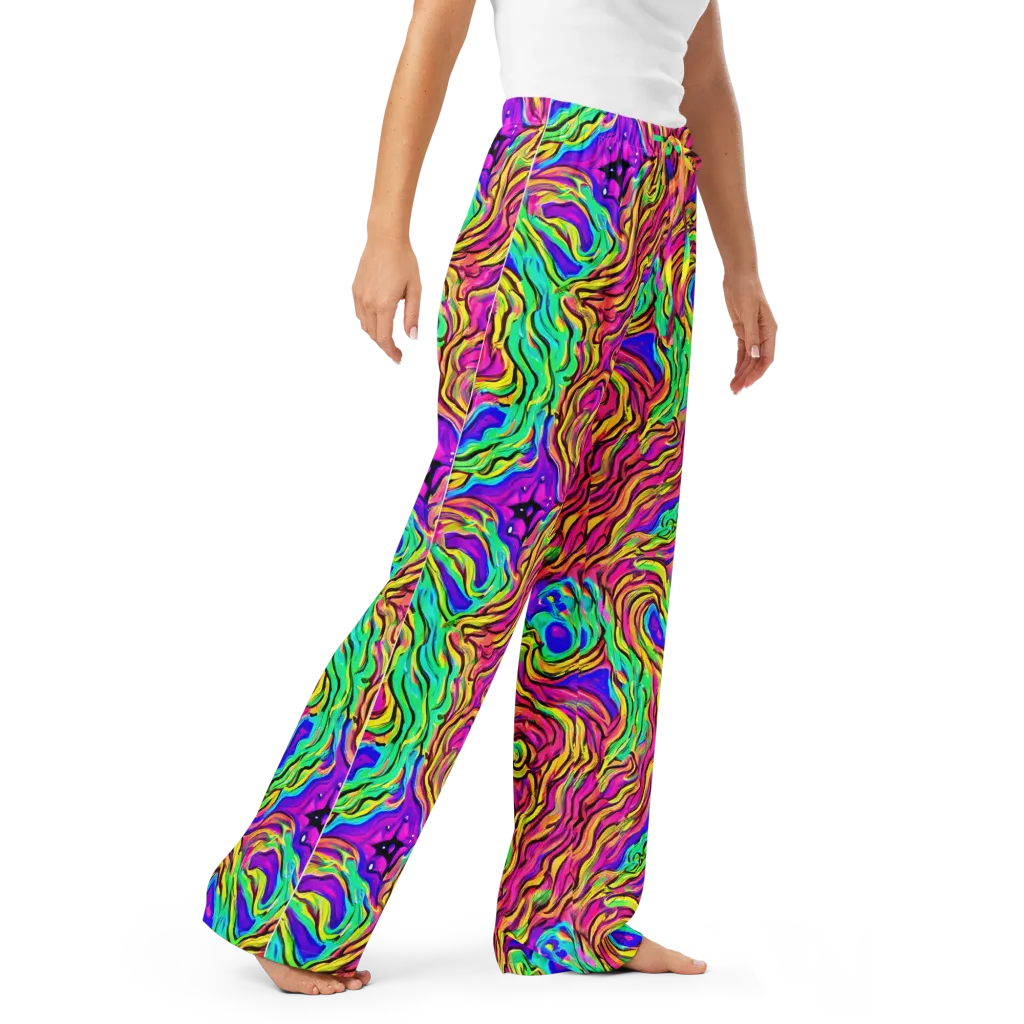 Kaleidoscope Torrent on Women's Pajama Pants — Right Front