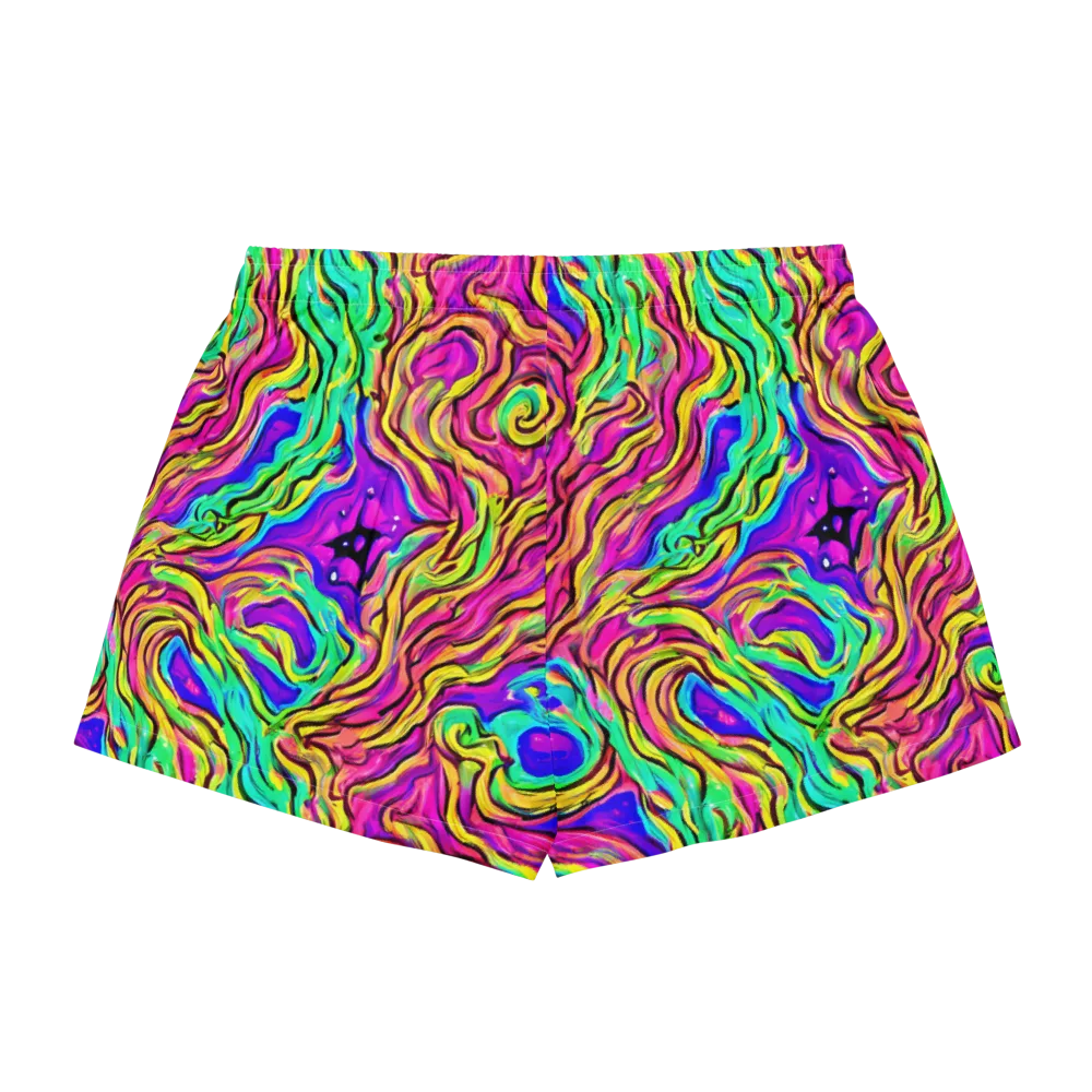 Kaleidoscope Torrent on Women's Pajama Shorts — Back