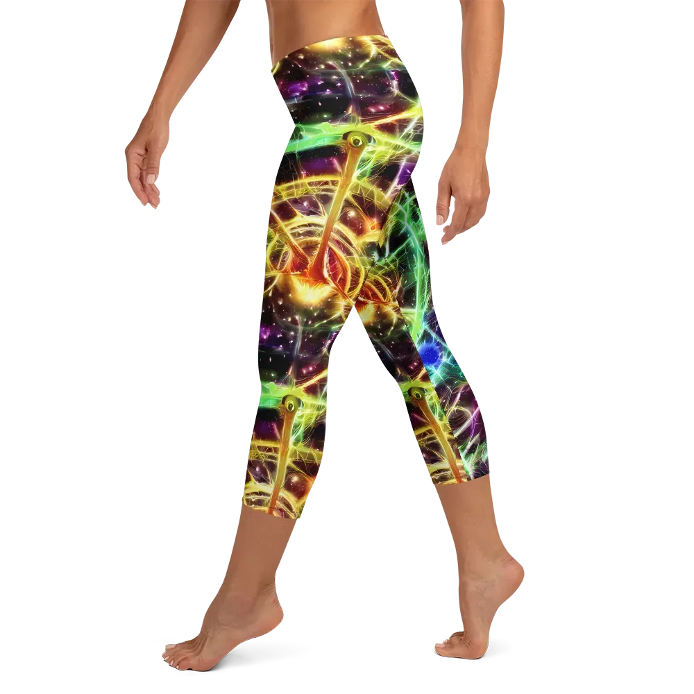 Stellar Thicket on Capri Leggings — Left
