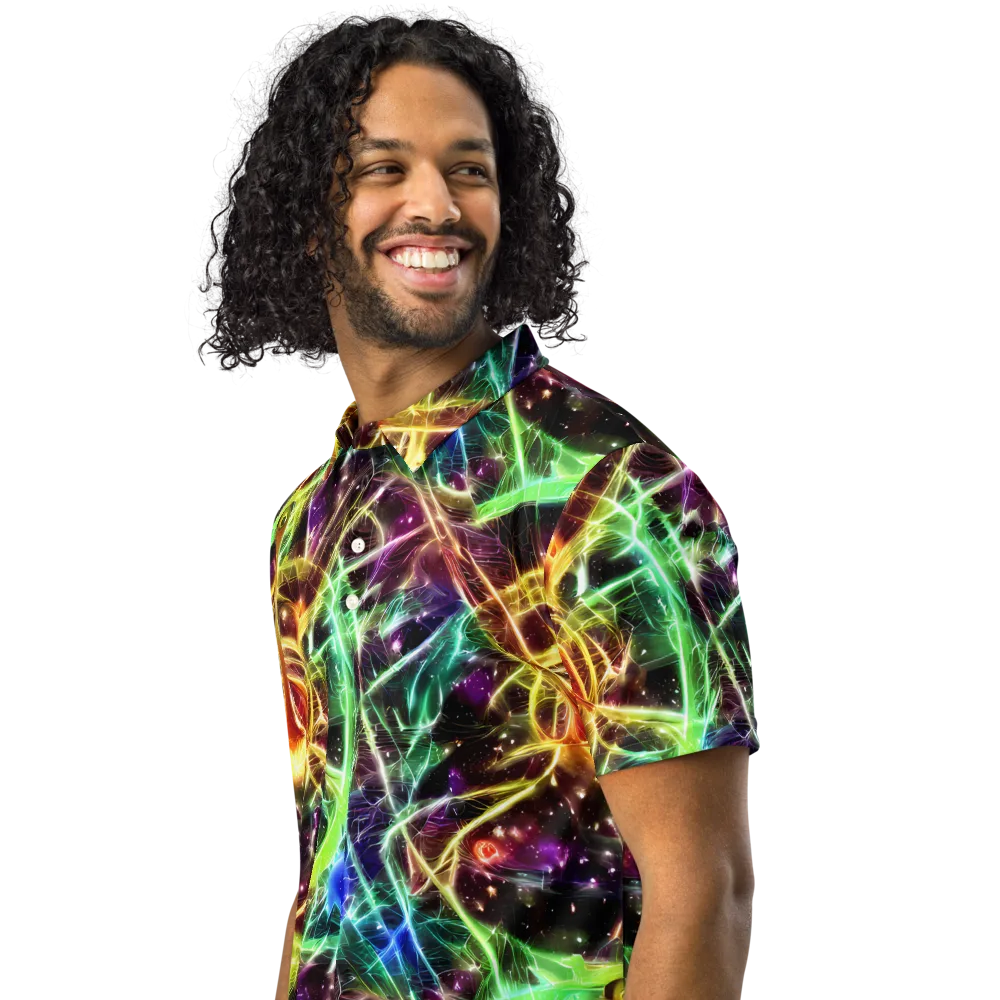 Stellar Thicket on Men's Slim Fit Polo Shirt — Left Front