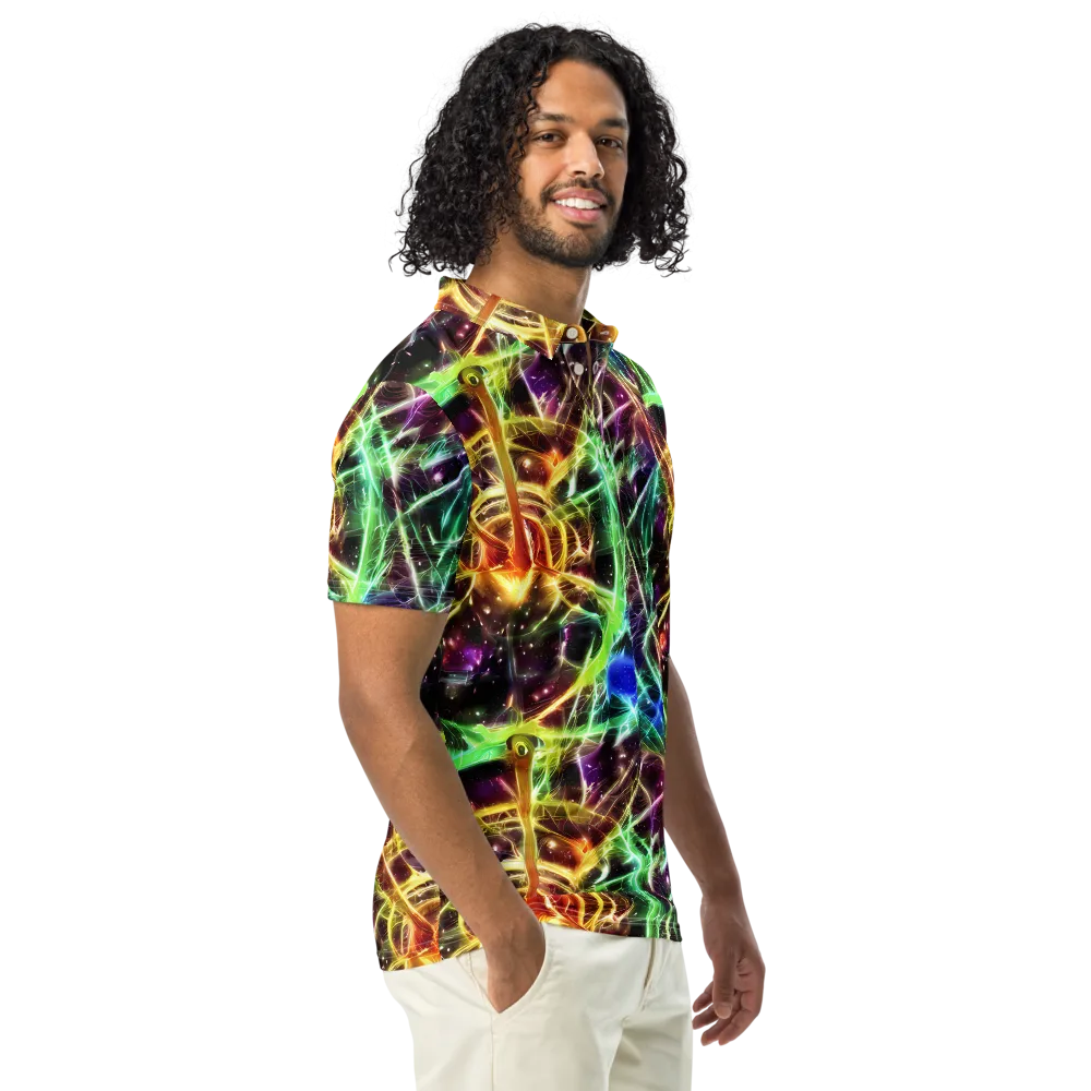 Stellar Thicket on Men's Slim Fit Polo Shirt — Right Front