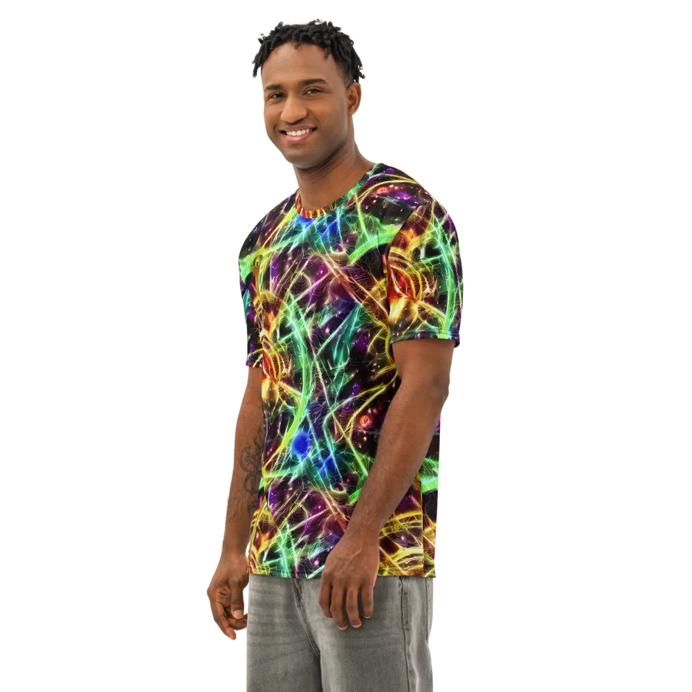 Stellar Thicket on Men's Cotton Crew Neck T-Shirt — Left Front