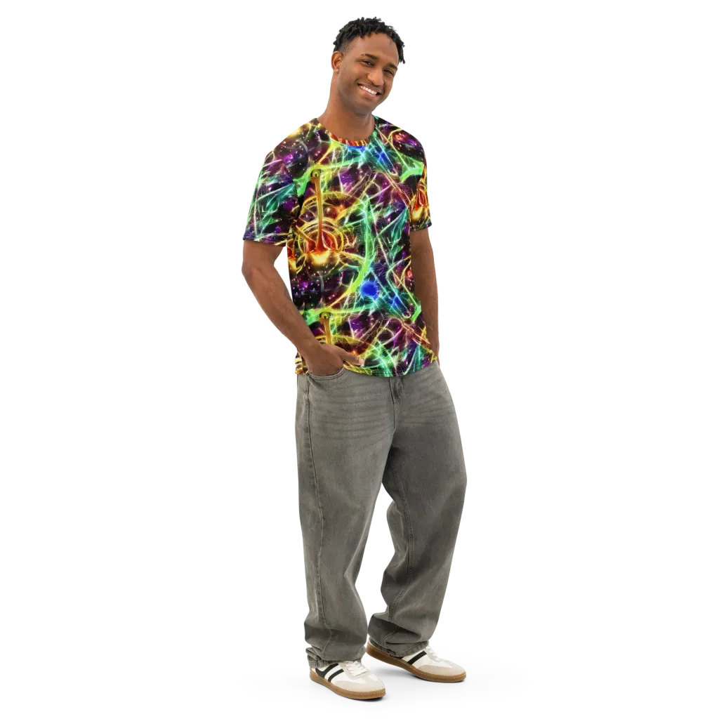 Stellar Thicket on Men's Cotton Crew Neck T-Shirt — Right Front