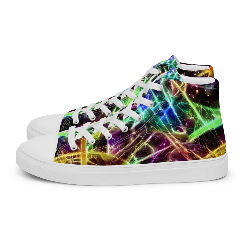 Stellar Thicket on Men's High Top Canvas Shoes — Left