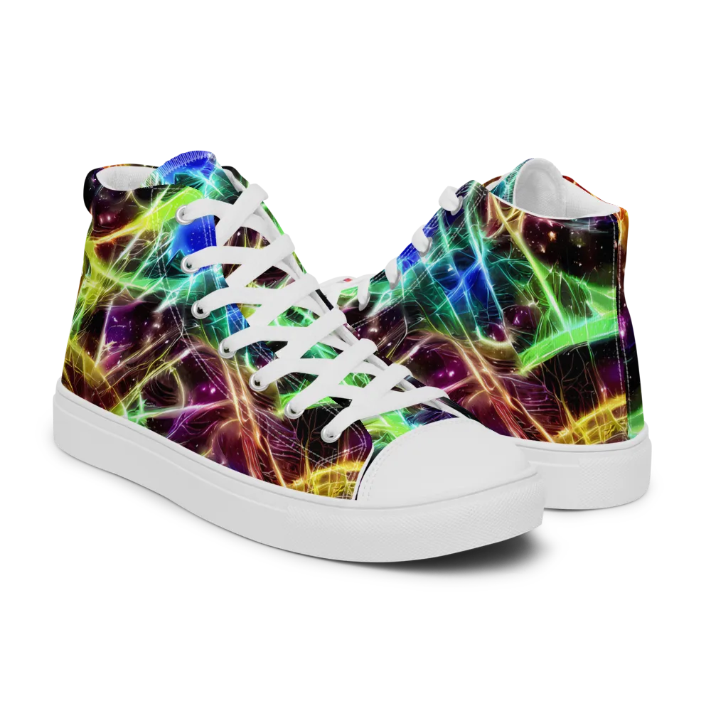 Stellar Thicket on Men's High Top Canvas Shoes — Right