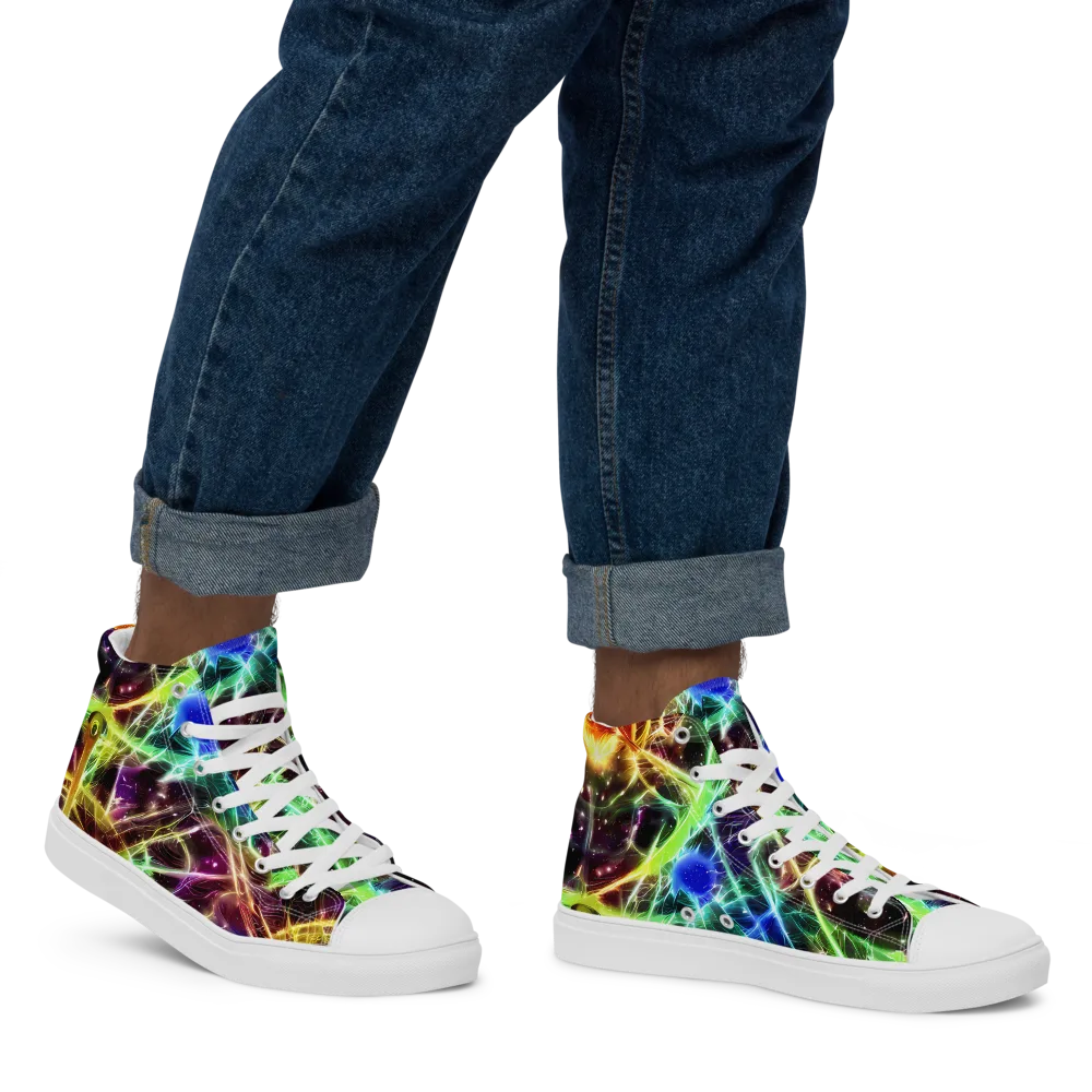 Stellar Thicket on Men's High Top Canvas Shoes — Right