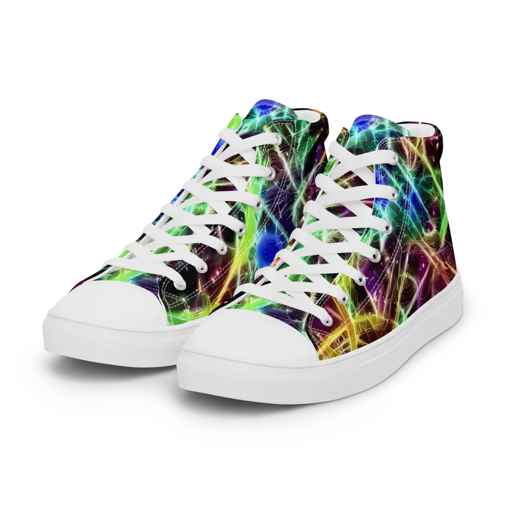 Stellar Thicket on Women's High Top Canvas Shoes — Left Front