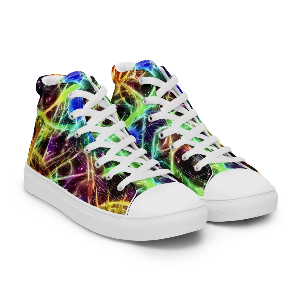 Stellar Thicket on Women's High Top Canvas Shoes — Right Front