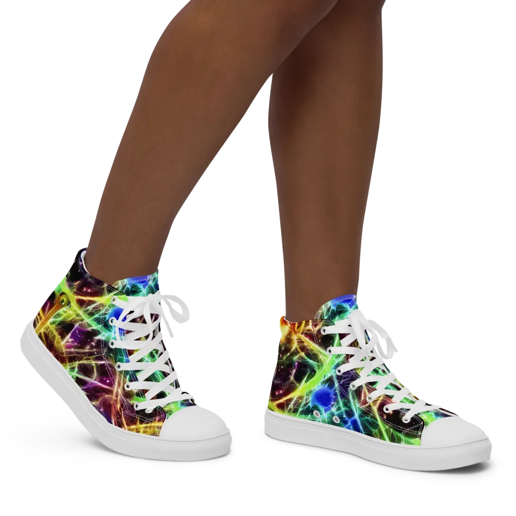 Stellar Thicket on Women's High Top Canvas Shoes — Right