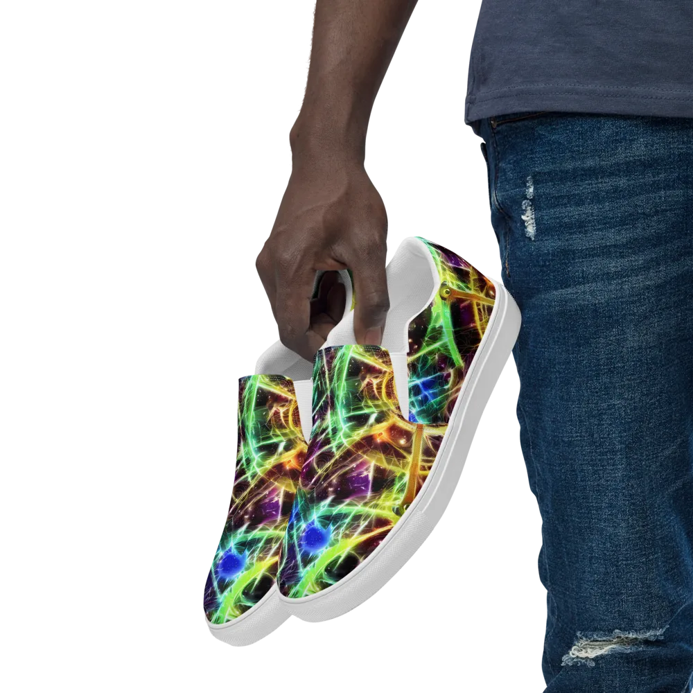 Stellar Thicket on Men's Slip-On Canvas Shoes — Left Front