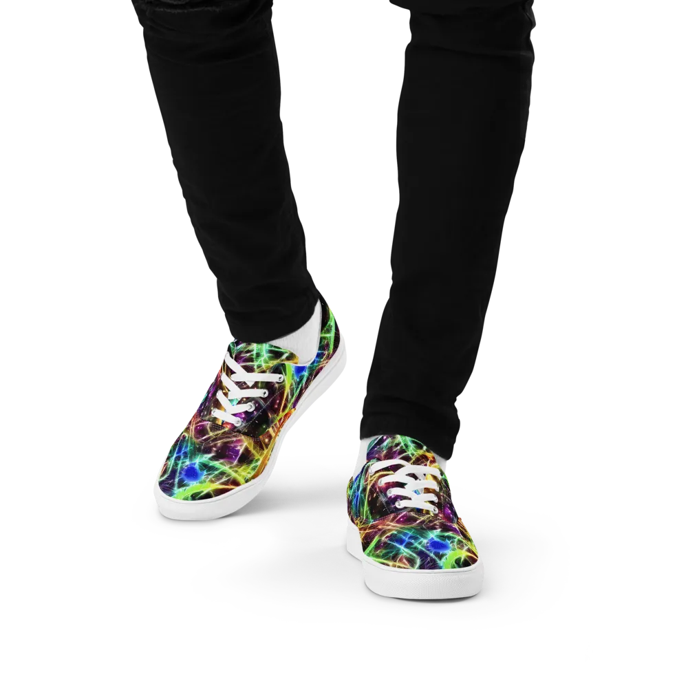 Stellar Thicket on Men's Lace-Up Canvas Shoes — Front