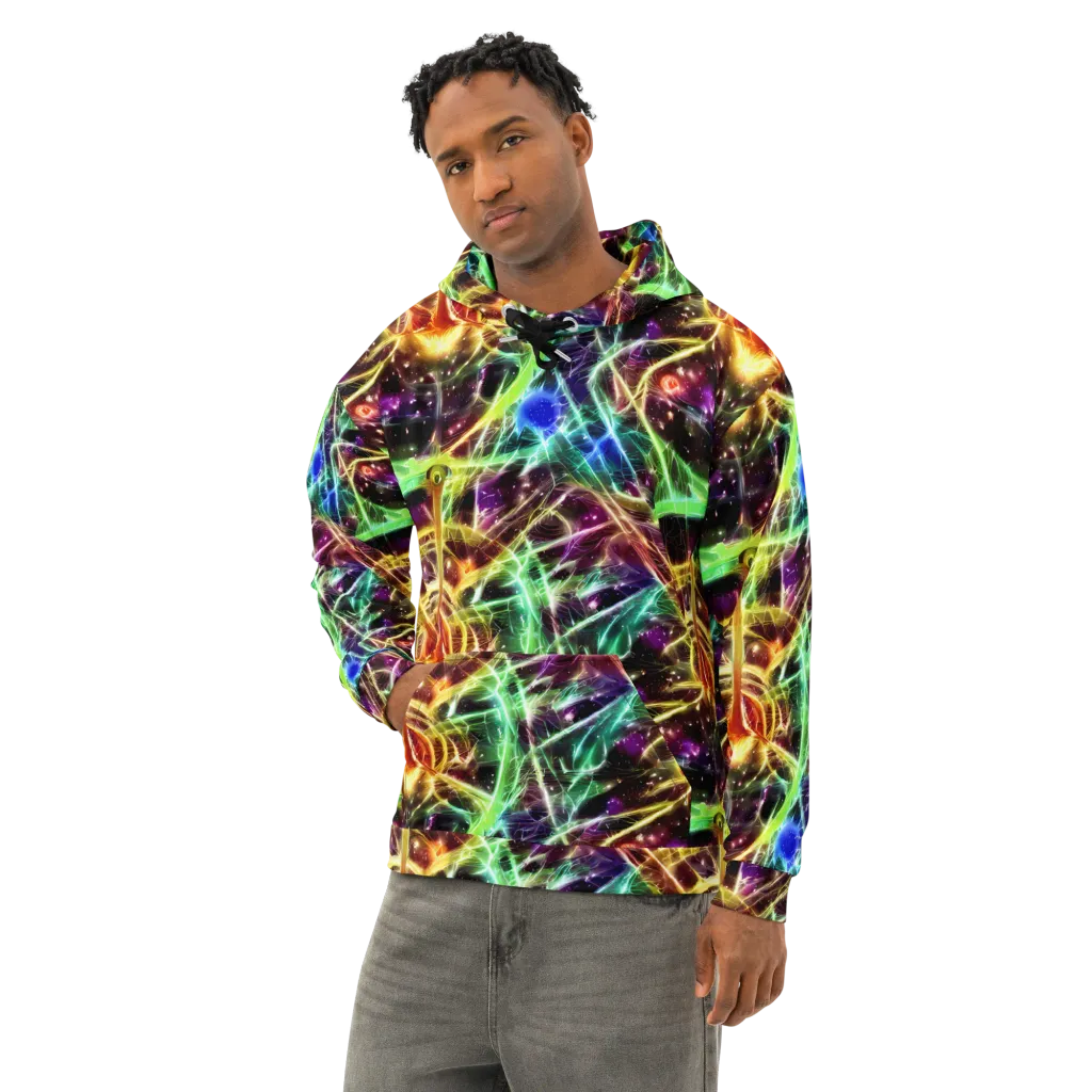 Stellar Thicket on Cotton Hoodie — Left Front