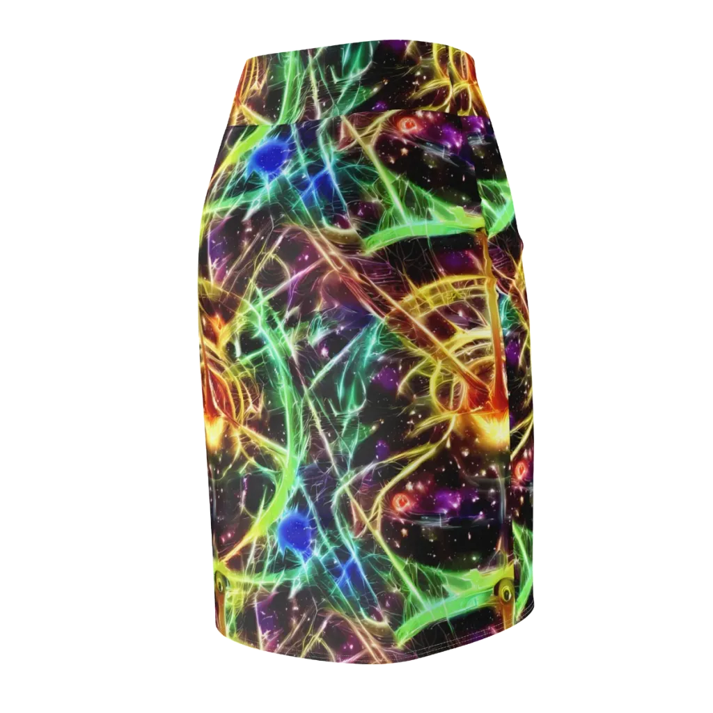 Stellar Thicket on Pencil Skirt — Back Side