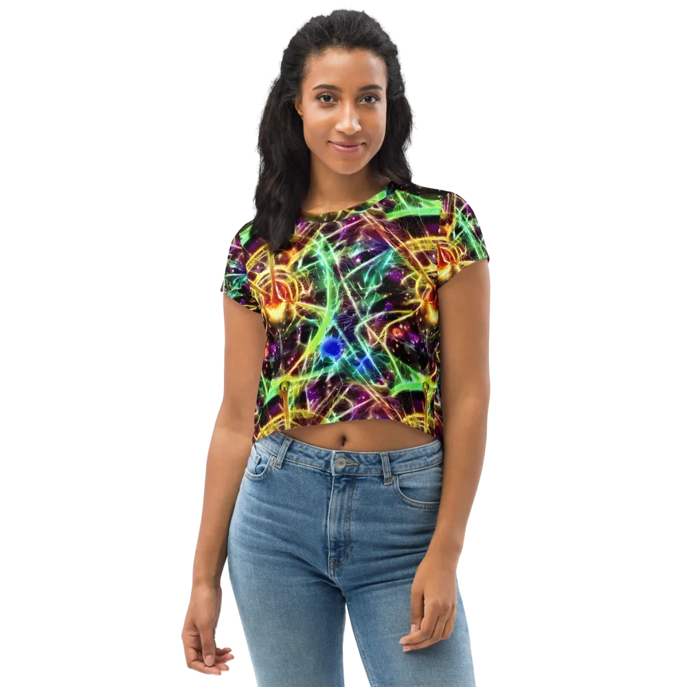 Stellar Thicket on Crop Tee — Front