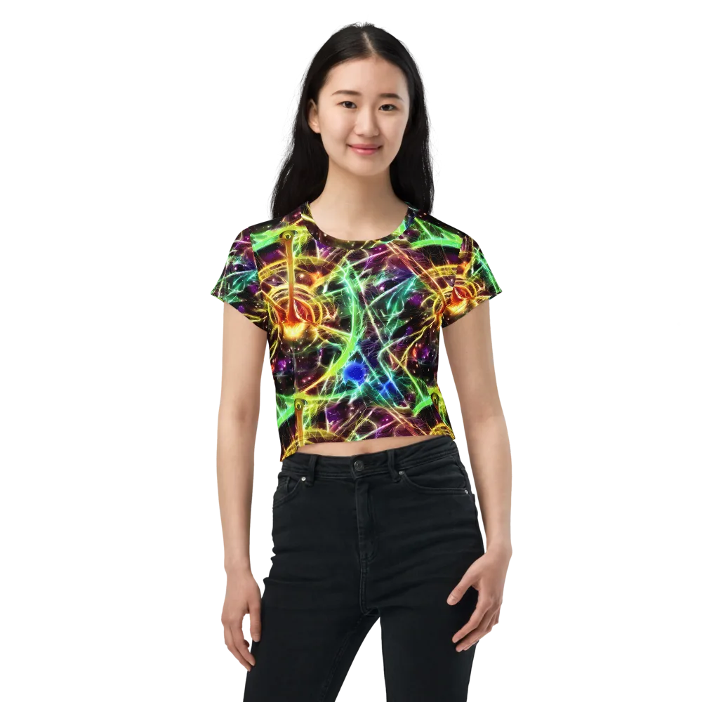 Stellar Thicket on Crop Tee — Front