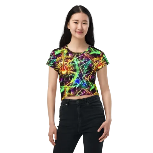 Stellar Thicket on a Crop Tee