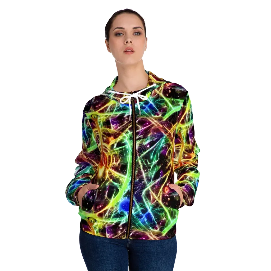 Stellar Thicket on Women's Full-Zip Hoodie — Front On Person