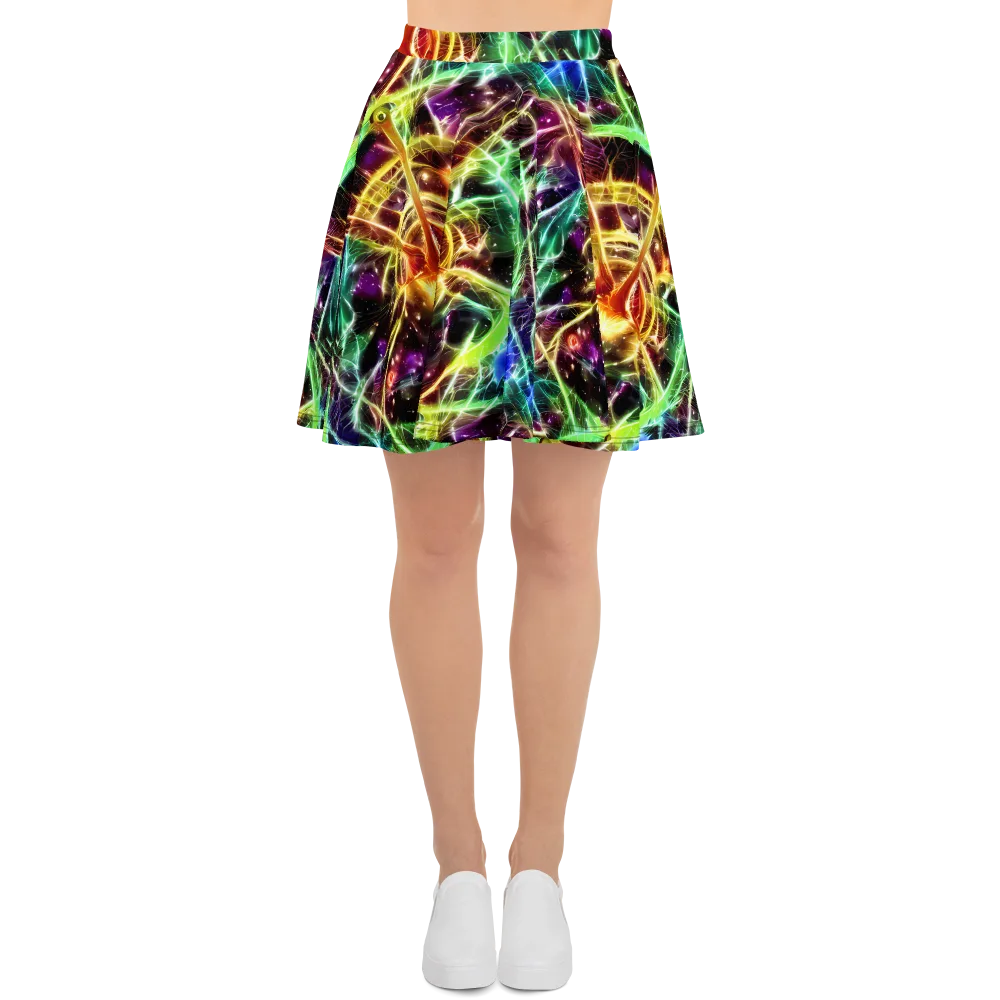 Stellar Thicket on Skater Skirt — Front