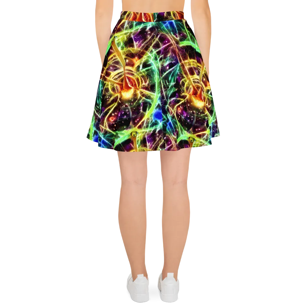Stellar Thicket on Skater Skirt — Back