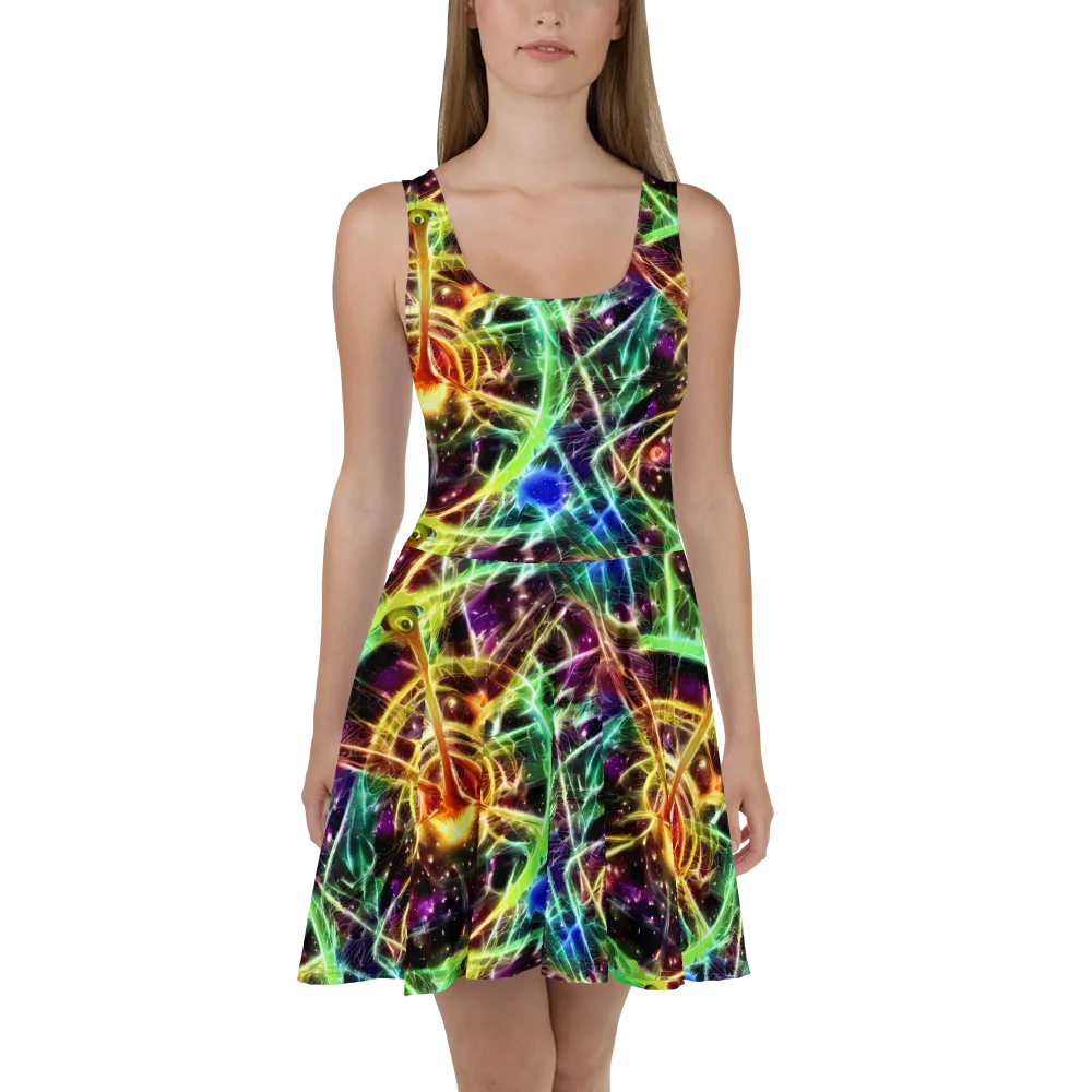 Stellar Thicket on Skater Dress — Front