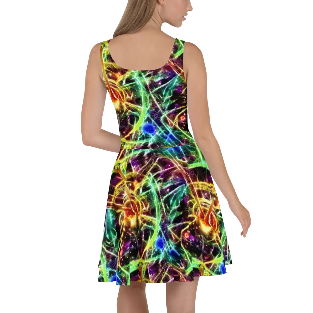 Stellar Thicket on Skater Dress — Back