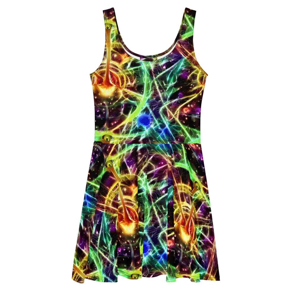Stellar Thicket on Skater Dress — Front