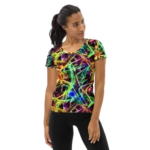Stellar Thicket on a Women's Athletic T-Shirt
