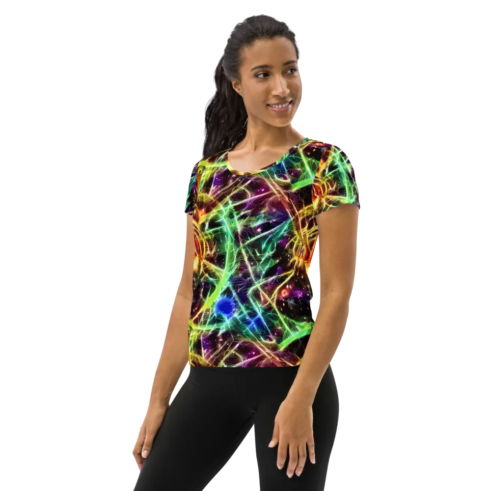 Stellar Thicket on Women's Athletic T-Shirt — Left