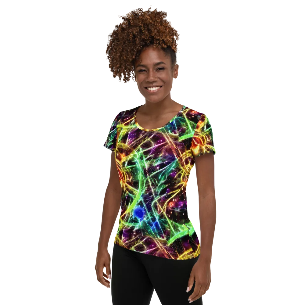 Stellar Thicket on Women's Athletic T-Shirt — Left