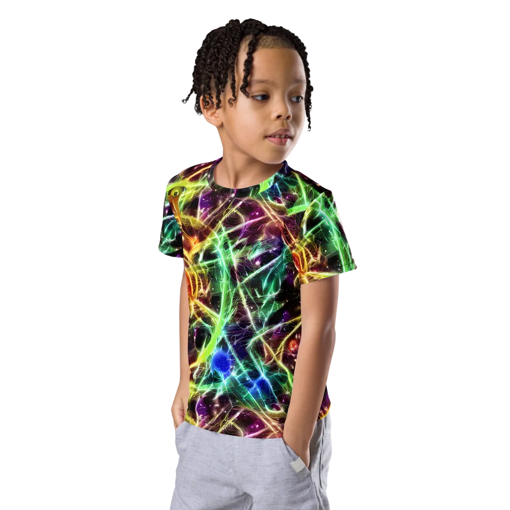 Stellar Thicket on Kids Crew Neck T-Shirt — Left Front