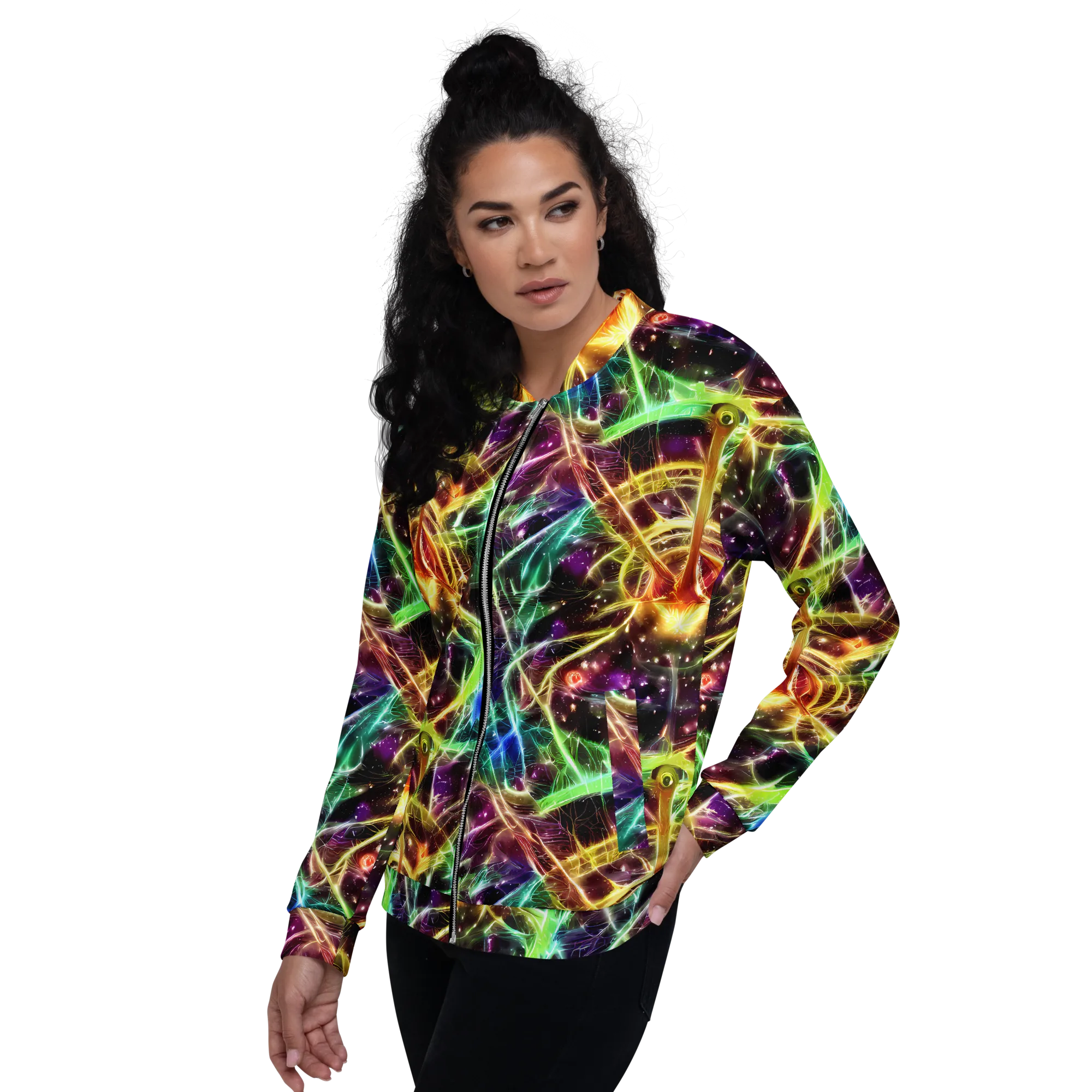 Stellar Thicket on Bomber Jacket — Left