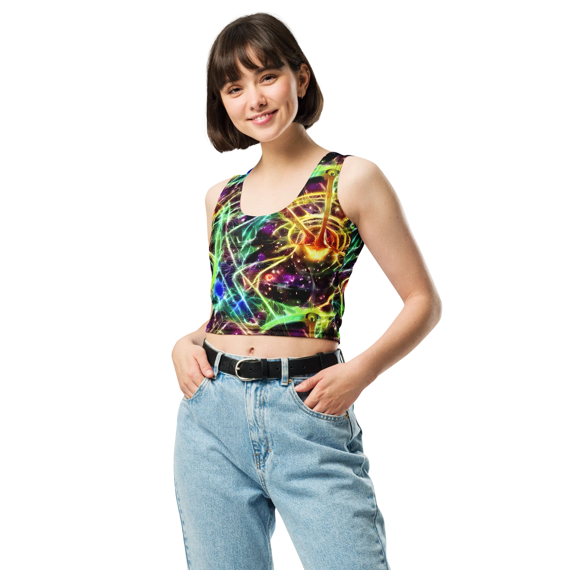Stellar Thicket on Crop Top — Front