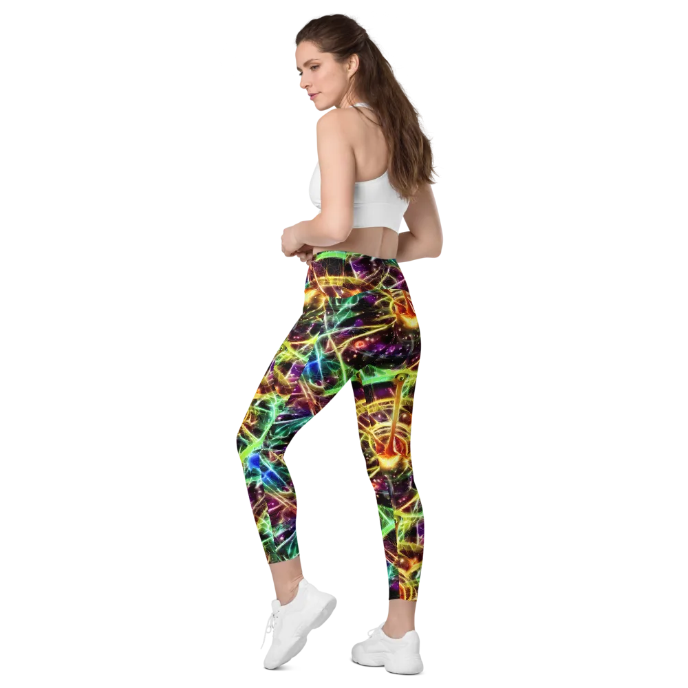 Stellar Thicket on Leggings with Pockets — Left Back