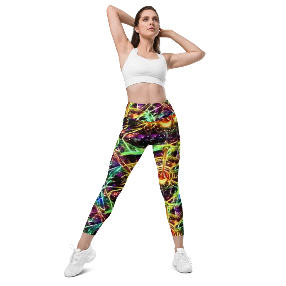 Stellar Thicket on Leggings with Pockets — Front