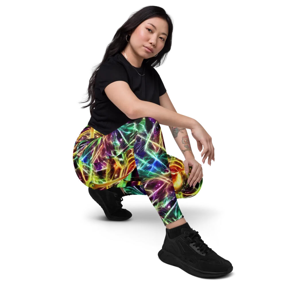 Stellar Thicket on Leggings with Pockets — Right Front