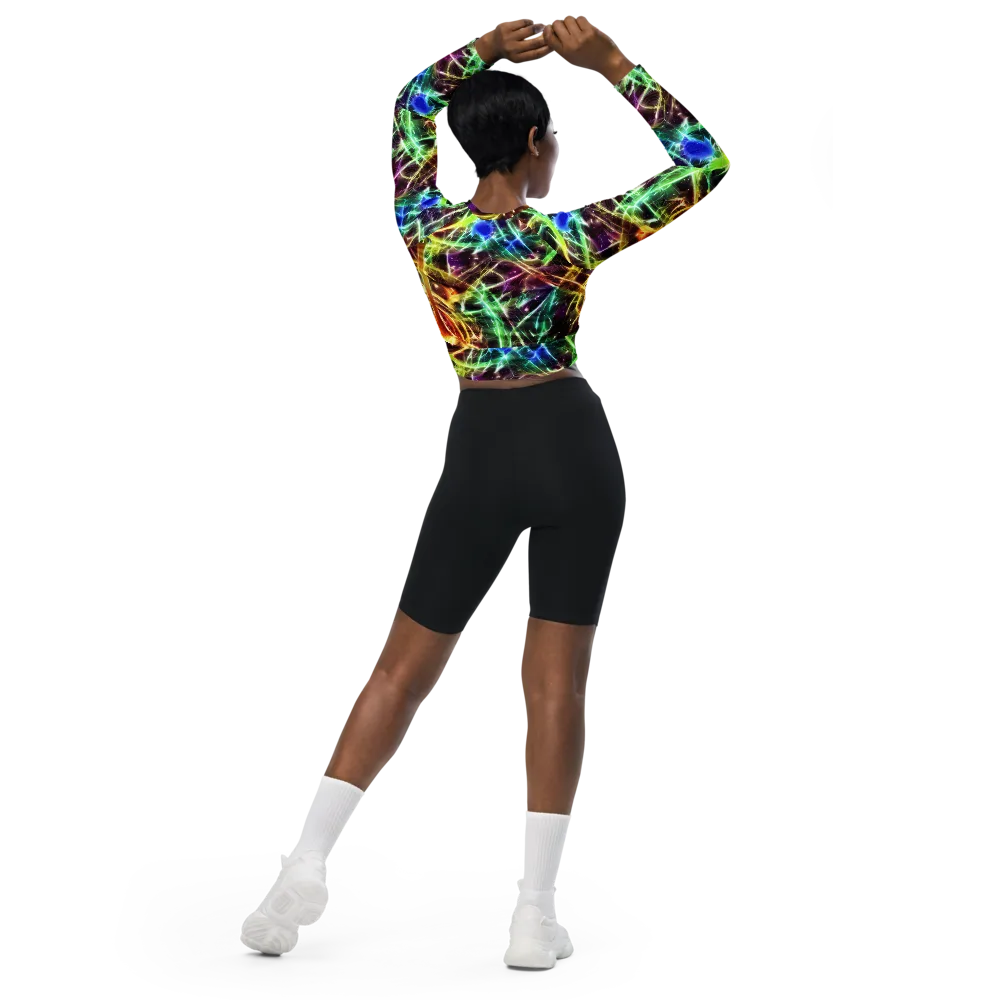 Stellar Thicket on Long Sleeve Crop Top — Back