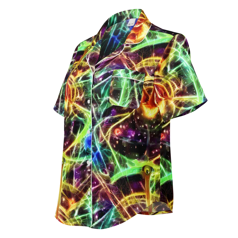 Stellar Thicket on Women's Short Sleeve Pajama Top — Left Front