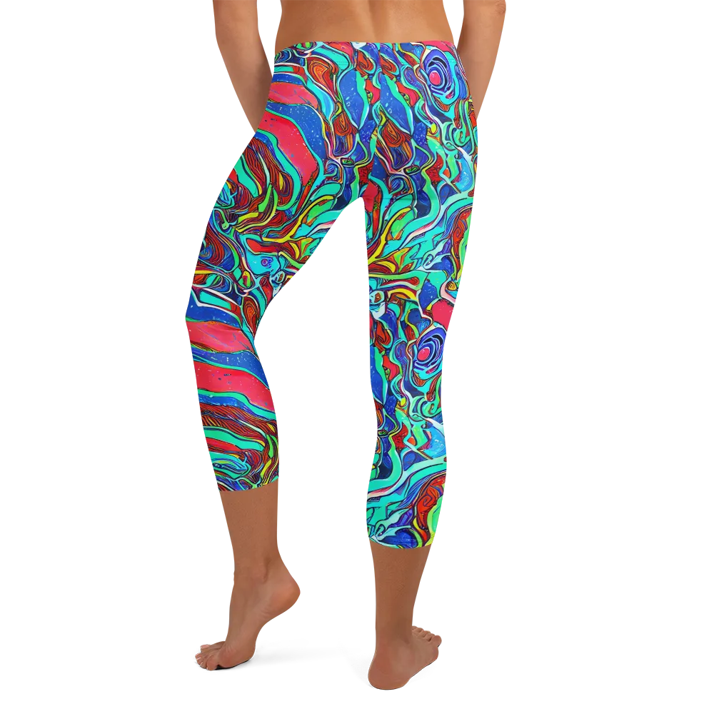Cosmic Cabaret on Capri Leggings — Back
