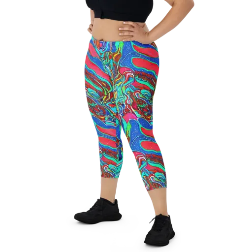 Cosmic Cabaret on a Capri Leggings