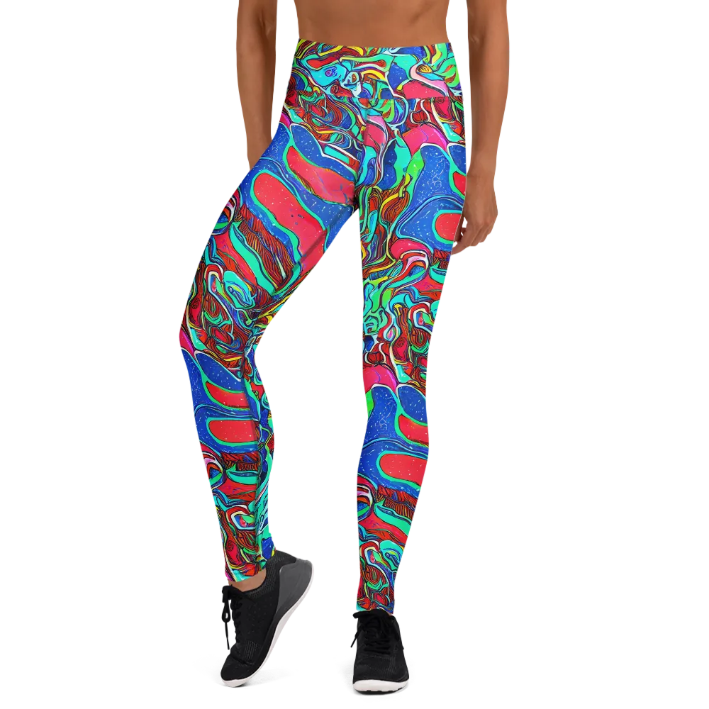 Cosmic Cabaret on Yoga Leggings — Front