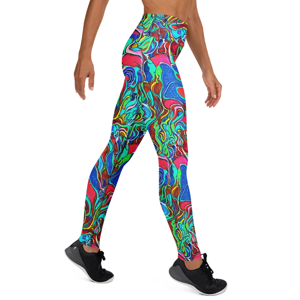 Cosmic Cabaret on Yoga Leggings — Right