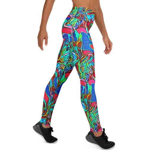 Cosmic Cabaret on a Yoga Leggings