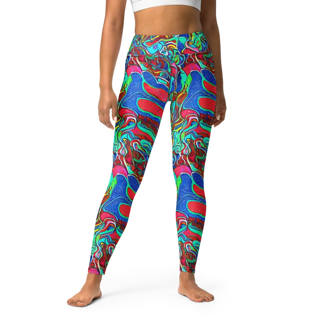 Cosmic Cabaret on Yoga Leggings — Front