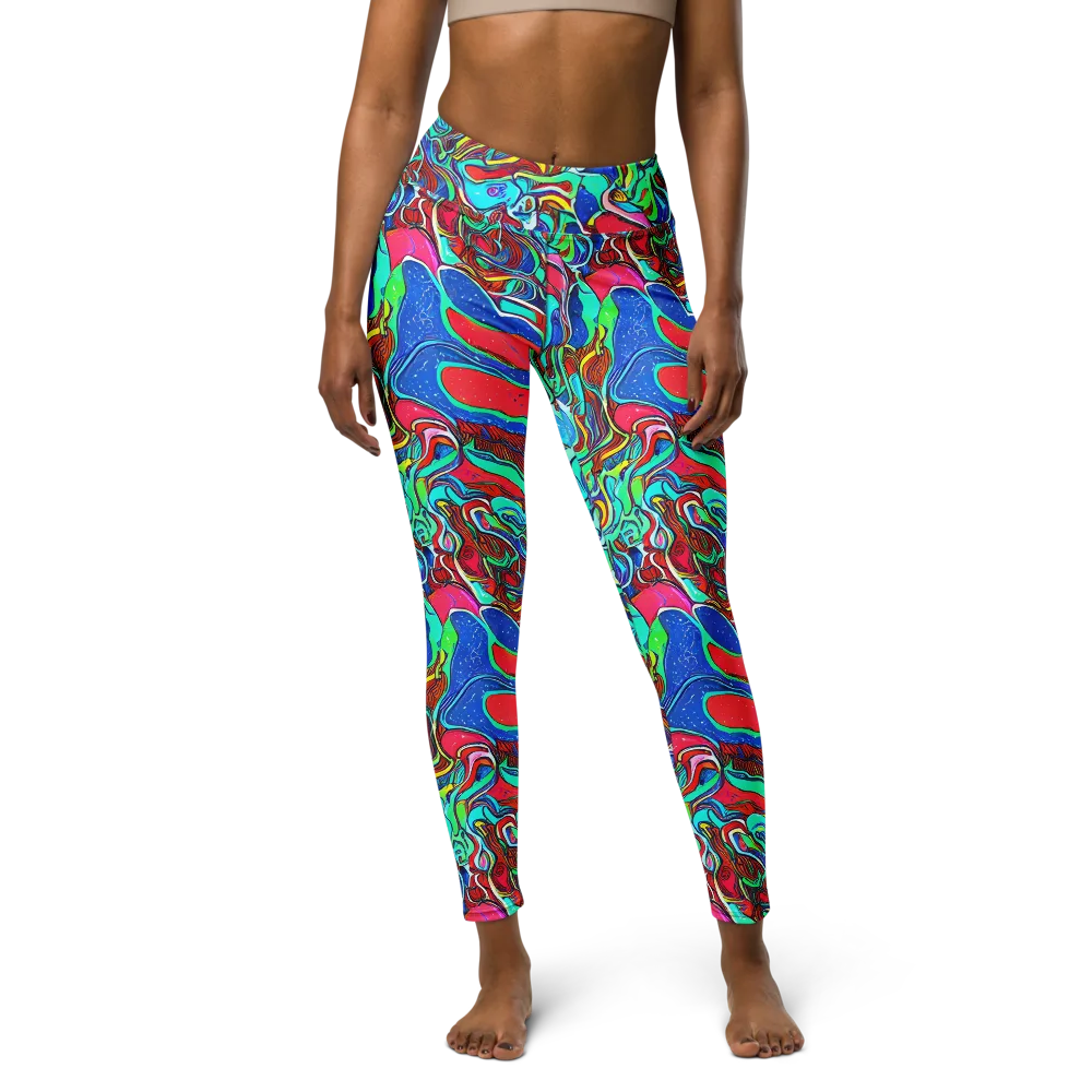 Cosmic Cabaret on Yoga Leggings — Front