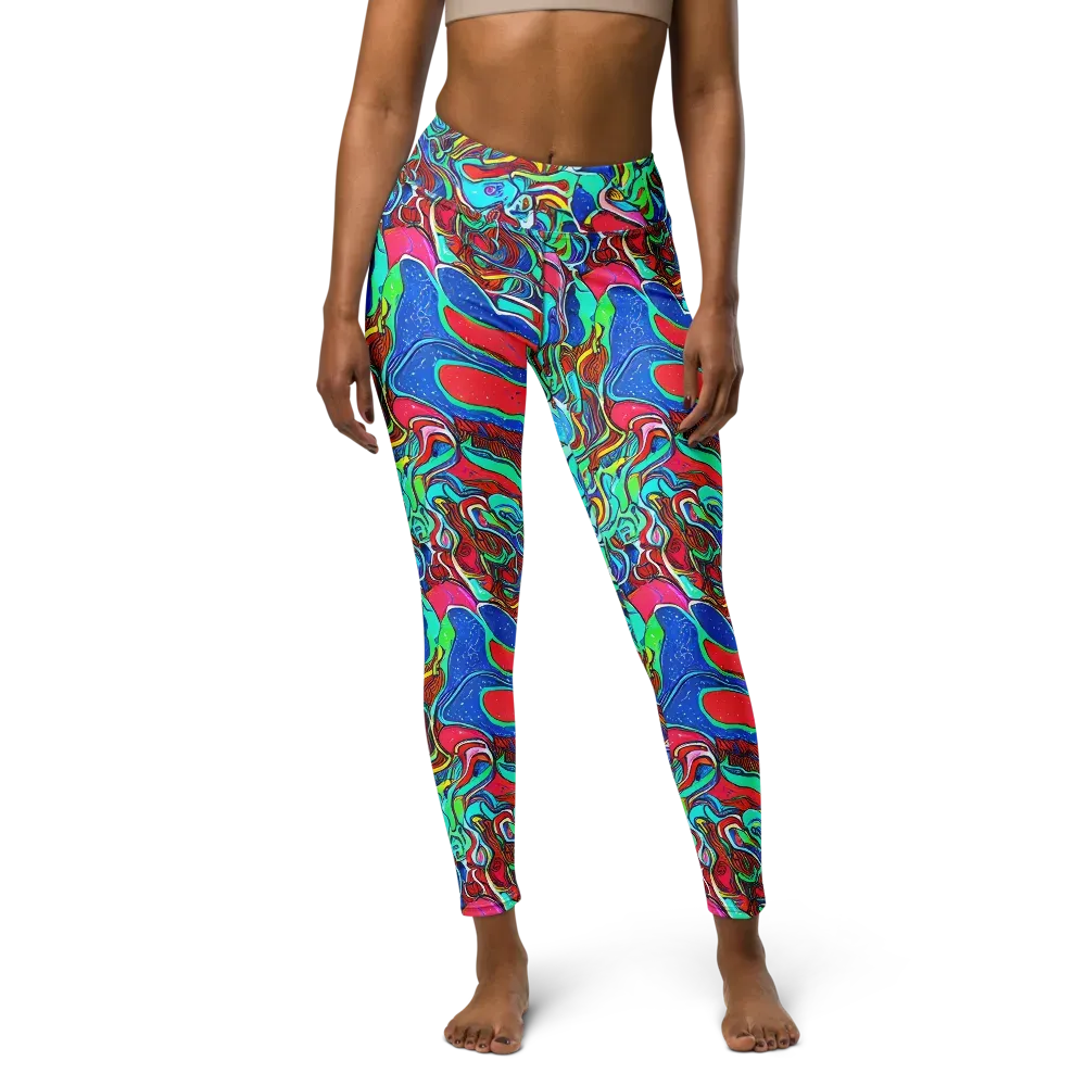 Cosmic Cabaret on Yoga Leggings — Front