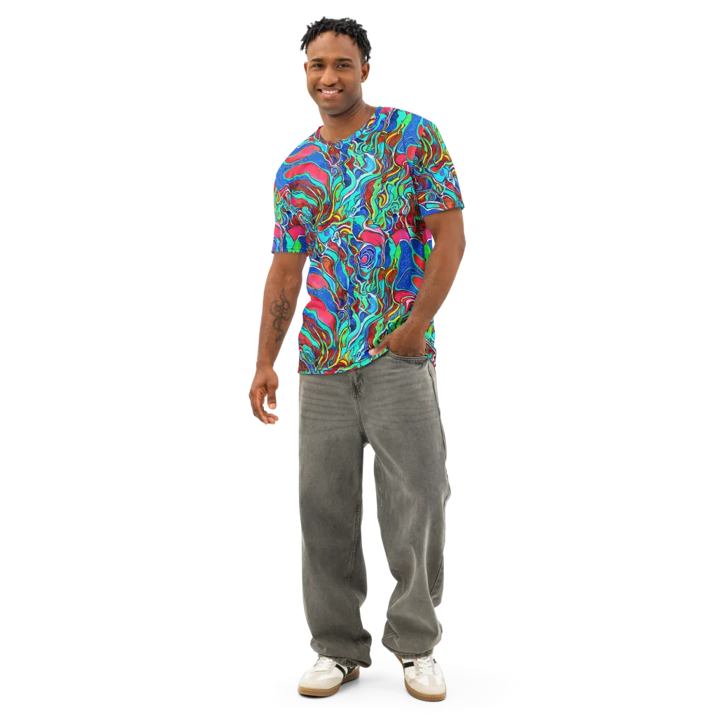 Cosmic Cabaret on Men's Cotton Crew Neck T-Shirt — Front