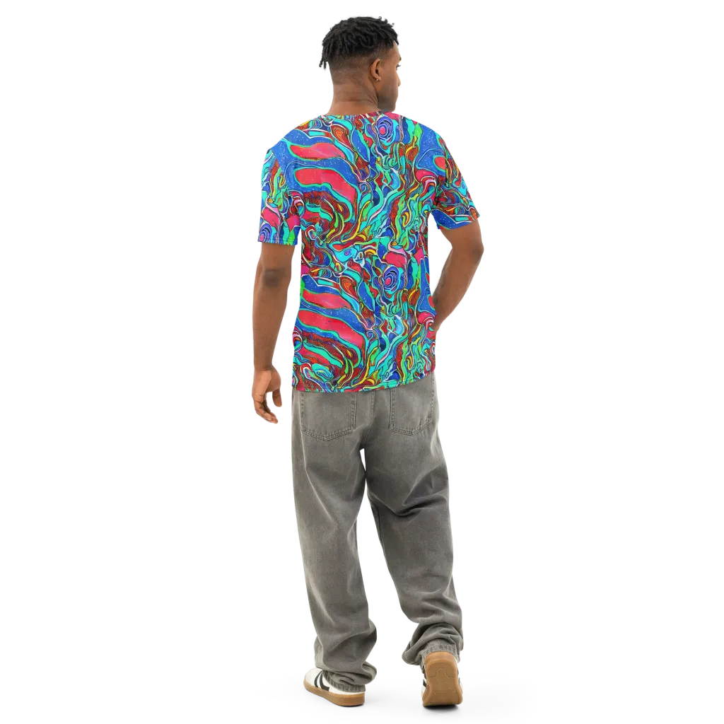 Cosmic Cabaret on Men's Cotton Crew Neck T-Shirt — Back